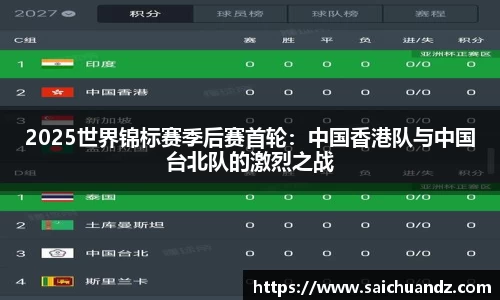 2025世界锦标赛季后赛首轮：中国香港队与中国台北队的激烈之战